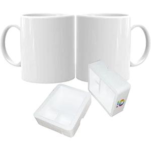 MR.R Sublimation Blanks Dishwasher White Ceramic Coffee Mugs Drinking Cup Mug For Milk Tea Cola Water,11oz, 2PCS per set