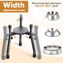Elevated Dog Bowls, Adjustable Metal Raised Dog Bowl Stand For Medium & Large Dogs, Raised Dog Bowl,Dog Bowl Stand,Dog Food Bowl Stand,Adjustable Wide 6.3"-10.2",3 Height Adjustment(Bowl Not Included) (W 6.3"-10.2", H 8.8'',10.8",12.5", 1 PACK)
