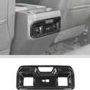 JWWY Rear Air Conditioning HVAC Climate Control Vent Panel Air Outlet Panel Cover Trim Fit for 2022-2024+Chevy Silverado GMC Sierra Interior Accessories ABS Carbon Fiber