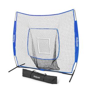 GoSports 7 x 7 ft Baseball & Softball Nets,  Batting & Pitching Net with Strike Zone (Royal)