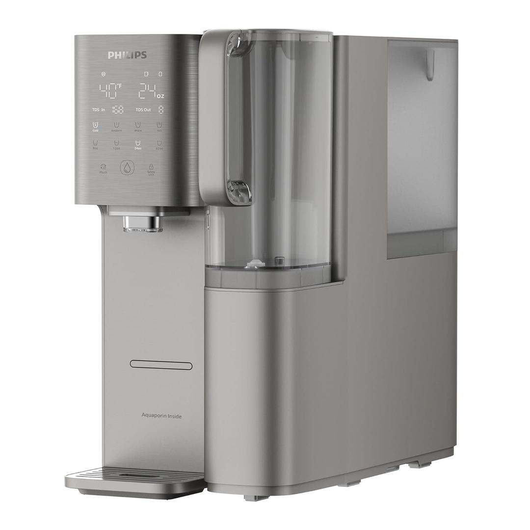 Reverse Osmosis Water Filter Countertop ADD6928DG/37, Cold & Hot Water Dispenser, 6 Stage RO Water Filtration System Purifier Dispenser with UV Light, 6 Temperature, NSF/ANSI 372 Certified,TDS Monitor