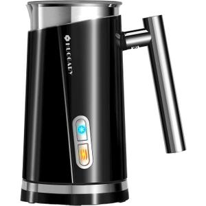 Huogary Milk Frother, Milk Steamer for Milk Foam & Hot Milk(4.5oz/10.5oz), Electric Milk Frother and Warmer for Homemade Coffee, 120V (Black)