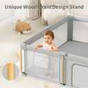 Foldable Baby Playpen with Mat, 79x71 Foldable Play Pen for Babies and Toddlers, Baby Playpen with Portable Design, Collapsible Play Yard for Fence Indoor and Outdoor