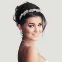 Oriamour Crystal Wedding Headband For Bride Bridal Headpieces For Girls Rhinestone Hairband For Birthday, Party, Prom (Silver)