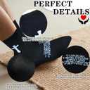 Christian Cross Socks Prayer Garter Bible Birthday Gift for Dad Men Husband Women Proverbs3:5 Philippians4:13