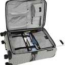 London Fog Cambridge 29" Expandable Spinner Softside Suitcase, Black White Houndstooth, Large