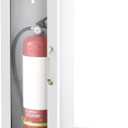 Zonon 1 Pcs 10lb Fire Extinguisher Cabinet Wall & Surface Mount 24-3/4 H x 10-1/4 W x 6-3/4 D 22 Gauge Steel Fire Extinguisher Box Case Extinguishers Holder with Handle for Indoor Outdoor (White)