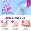 3 x CHUCHU Gel Nail Polish for Manicure: Pink and Blue Jelly Colors UV Nail Polish - 8ml Duo Gel Polish Neutral for Women Beginners Nail Enthusiasts - Summer Spring Home Nail Art Design Salon Gift Winter