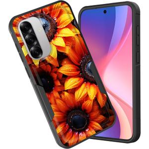 CICPLKSE for Galaxy A36 5G/A56 5G Case,Dual Layer Heavy Duty Hybrid Shockproof Hard PC Soft Silicone TPU Bumper Protective Cover Case for Samsung Galaxy A36/A56 5G 6.7",Beautiful Sunflower
