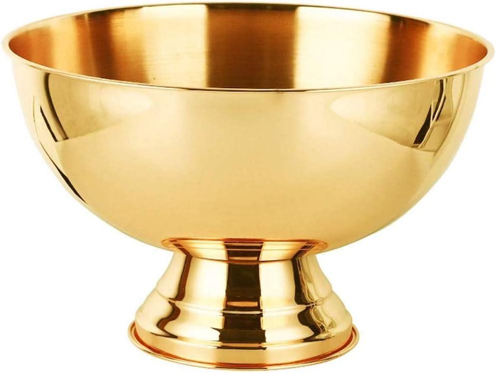 Stainless Steel Bowl | Ice Cooler Buckets | Beverage Tub | Beverage Bucket | Champagne Bowl | Wine Cooler | Party Tub 13.5L,Gold