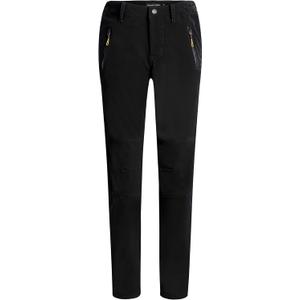 Camii Mia Women's Winter Warm Outdoor Slim Windproof Waterproof Ski Snow Fleece Hiking Pants (38, Black)