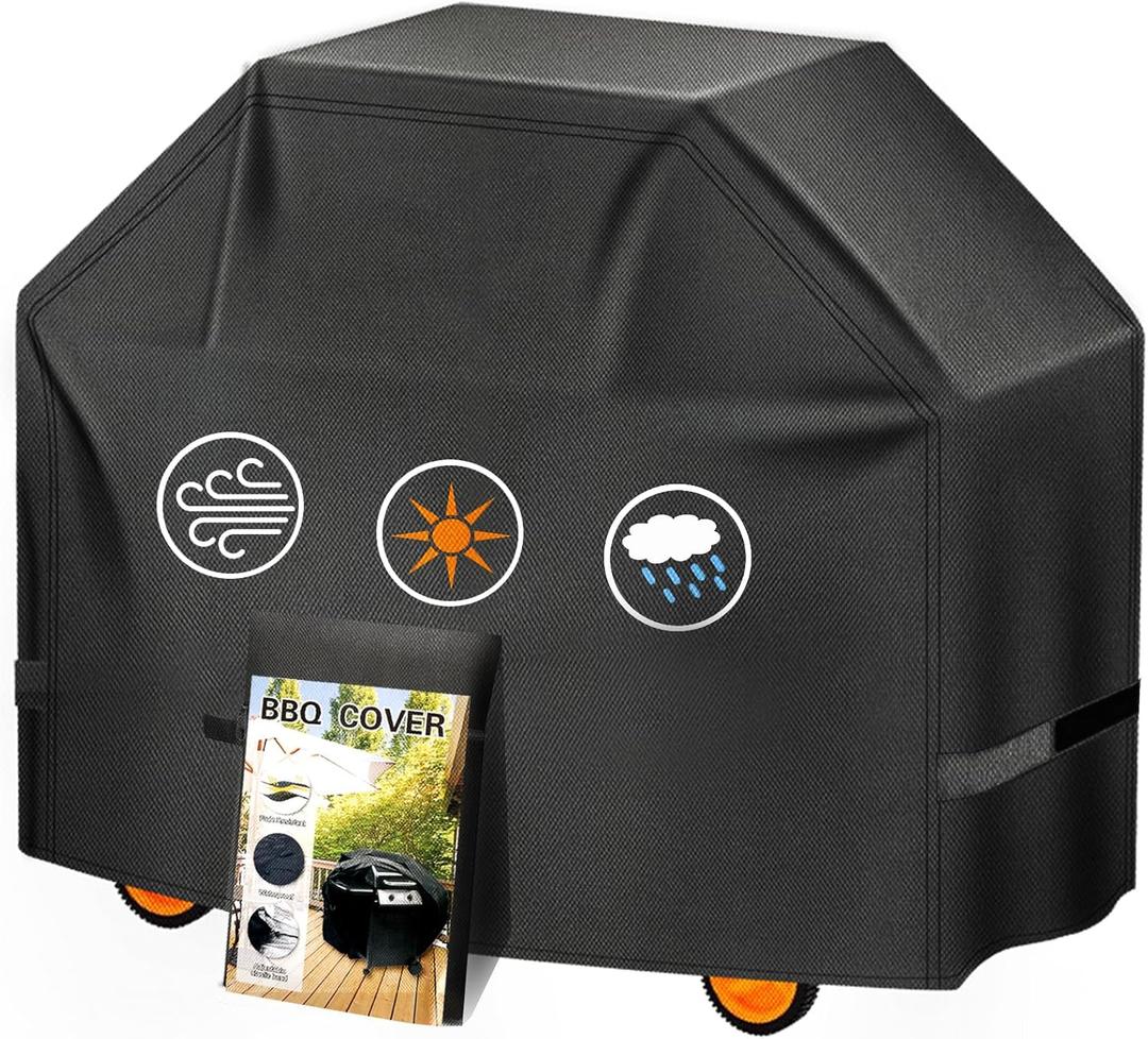 Aoretic Grill Cover, 72 inches 600D Heavy Duty BBQ Gas Grill Cover, Waterproof,Anti-UV Material for Weber Char-Broil Monument, Brinkmann Dyna-glo Nexgrill Megamaster MASTERCOOK (SKZ)