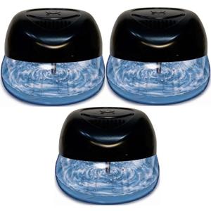 Bluonics Fresh Aire 3-Pack Water Air Washer, Air Revitalizer & Freshener with Night Light 7 LED Changing Colors & White Noise