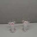 2 Pack Wedding Heart Shaped Champagne Flutes Pink Coupe Martini Glasses Cocktail Toasting Glasses Wine Cups with Gold Rim for Bridal Shower Celebrations Girl Birthday Party Supplies(Classic)