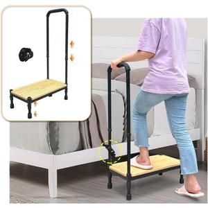 Zelen Medical Step Stool Bed Steps for High Beds for Adults Bedside Step Stool with Handle for Elderly Seniors Foot Stool Portable Handicap Steps Platform for Car, SUV, Bedroom