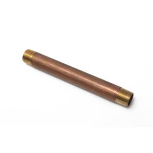 LTWFITTING Red Brass Pipe Fitting, Nipple, 3/4" NPT Male X 8" Length (Pack of 1)