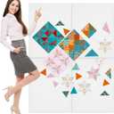 Buryeah 4 Pcs Quilt Design Wall Board 30 x 24 Inch