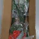 Artificial Geraniums Fake Flowers for Outdoors Decoration, 6 Bundles Silk Geraniums Red Flower UV Resistant Look Real Faux Plants for Front Door Garden Porch Planter Patio Balcony Yard Indoor Home