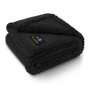 Waterproof Pet Blanket, Liquid Pee Proof Dog Blanket for Sofa Bed Couch, Reversible Sherpa Fleece Furniture Protector Cover for Small Medium Large Dogs Cats, Black Small（40" x 28"）