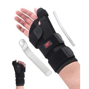 Hurmoya Wrist Brace Thumb Spica Splint Support for Carpal Tunnel, De Quervain's Tenosynovitis, Tendonitis Pain Arthritis Trigger for Man and Women (Medium - Right Hand)