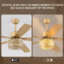 Chandelier Caged Ceiling Fans With Lights And Remote, Gold 60 In
6 Speed, 3 Timer, E26 Bulbs Lighting, Remote APP Control, 2 Blade Reversible Color for Bedroom, Indoor, Living Room