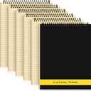 6 Pcs Legal Pad Top Spiral Bound Notebook 70 Sheets Double Sided College Ruled Paper Notepad Memo Steno Pad with Stiff Cover for Business College(8.5 x 11 Inches,No Holes,Yellow)