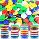 300 Plastic Poker Chips, Poker Card Game Chips Bulk for Game Play, Learning Math Counting, 5 Colors
