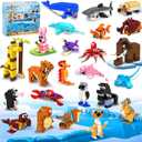 HOGOKIDS 24 Pack Valentines Party Favors for Kids  1000 PCS Mini Animals Building Block Toy Set for Valentines Day Goodie Bag Stuffers Classroom Prizes Birthday Gifts for Kids Ages 6+