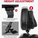 Amazicha Rider Driver Backrest, Detachable Driver Backrest, Adjustable Plug-in Rider Backrest Fit for Harley Davidson Touring Road King Electra Glide Road Glide Street Glide 1997-2024, Gloss Black