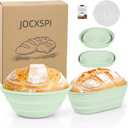 Upgraded & Thickened Silicone Banneton Bread Proofing Basket, JOCXSPI 10" Oval & 9" Round Sourdough Basket with Silicone Lid, Foldable, Non-Stick, BPA-Free, Easy-Clean
