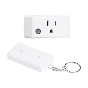 TREEWELL Remote Control Outlet, 200FT Long Range Wireless Light Switch, Mini Remote Outlet Plug, 15A/1875W HighPower for Lamps, Lights, Household Appliances, FCC & ETL Listed (5 Outlets + 2 Remotes)