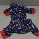 Christmas Dog Pajama Xmas Dog Onesie Jumpsuits Soft Pet Xmas Pjs Christmas Dog Outfit Costume Apparel Clothes for Small, Medium Large Dogs Canes Pattern XL