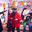 2 x 2pcs Halloween Hanging Ghost Banners, Glitter Ghost Cardstock Halloween Party Decorations for Indoor Outdoor Haunted Houses Wall Fireplace Doorways Decor