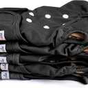Female Dog Diapers 5Pcs - Premium Reusable Diapers for Doggie in Heat - Highly Absorbent Dog Diapers Female for Pet Incontinence with Adjustable Snaps, Black, XL