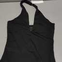 REORIA Bodysuits for Women Halter Tops 2025 Summer V Neck Backless Body Suits Tank Top Trendy Fashion Clothing (Small, Black)