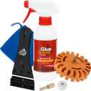 Decal Remover Kit - Includes 10-oz Adhesive Remover, Microfiber Cloth, Eraser Wheel, 3-inch Scraper with 3 Blades - Complete Set for Removing Decals, Stickers, & Adhesives from Cars & More