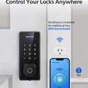 Philips Wi-Fi Smart Door Lock, Keyless Entry Door Lock with App Control,Fingerprint ID,Auto Lock,Keypad Deadbolt with Wi-Fi Bridge Adaptor,Smart Locks for Front Door-Matte Black