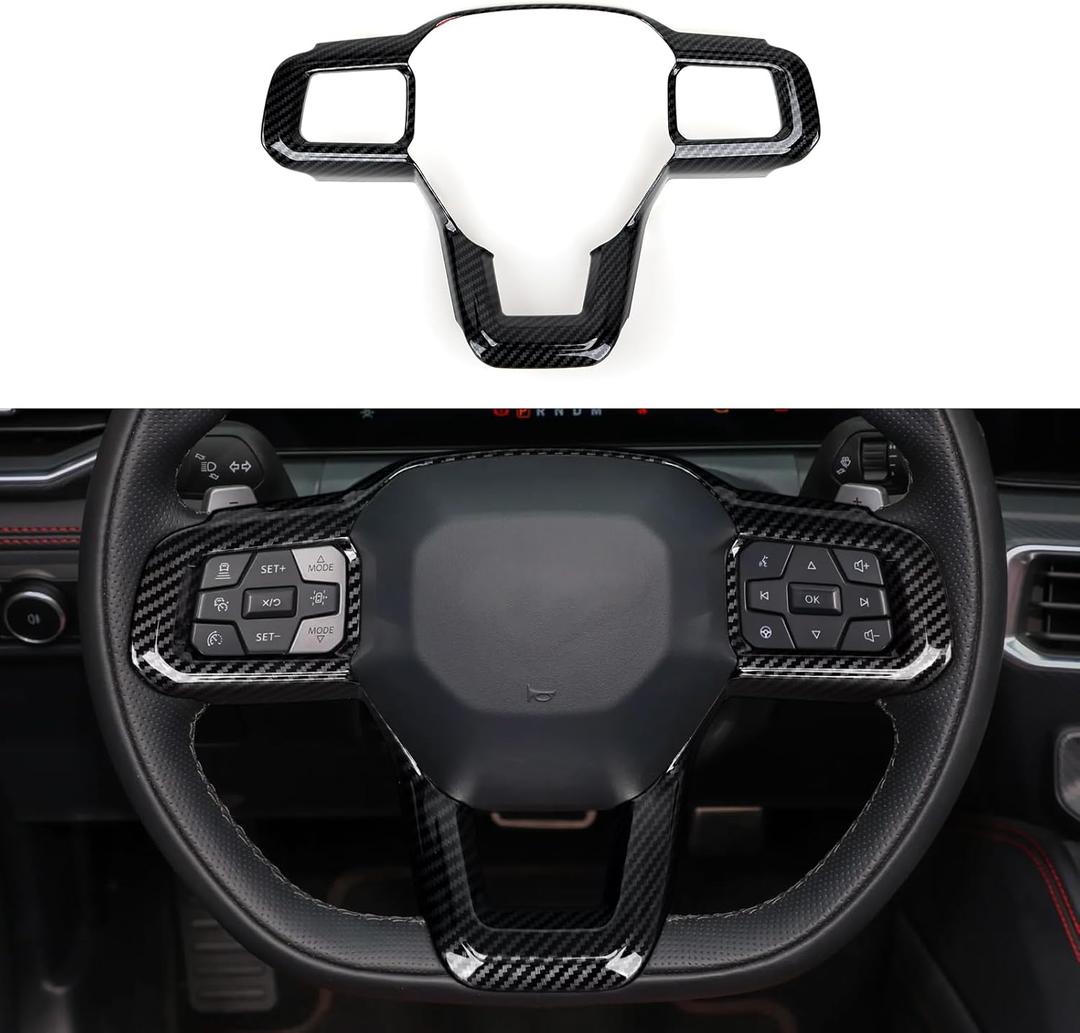 Youtaiche Car ABS Carbon Fiber Trim Decal Sticker Interior Trim Cover Accessories for 2024 2025 2026 Ford Mustang