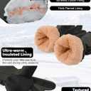 Cooraby 2 Pairs Kids Snow Ski Gloves Winter Waterproof Warm Gloves for Boys Girls Cold Weather Outdoor