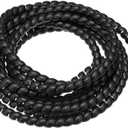 uxcell Flexible Spiral Cable Wrap Wire Cord Wraps Management Sleeve 8mm x 10mm Computer Wire Manage Cord 3 Meters Length Black