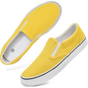 Women's Slip on Canvas Shoes Classic Casual Sneaker, Fashion Sneakers for Walking No Lace Travel, 8