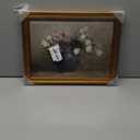 HUARCEY Gold Framed Canvas Wall Art Prints, Bathroom Vintage Decor Aesthetic, Classical Roses Floral Paintings Farmhouse Wall Decor, Retro Decoration for Bedroom Living Room, 12x16Inch