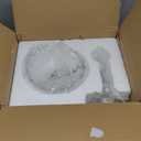 Vintage Bathroom Light Fixtures Over Mirror, 2-Light Brushed Nickel Wall Sconce Lighting with Flower Glass Shade, Farmhouse Vanity Lights for Bedroom Kitchen Living Room Hallway Light