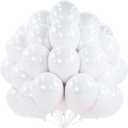 PartyWoo Pearl White Balloons 50pcs 12 Inch Metallic White Latex Balloon for Anniversary Retirement Wedding Graduation Baby Shower Birthday Gender Reveal Engagement Tea Party Decorations White-Z30