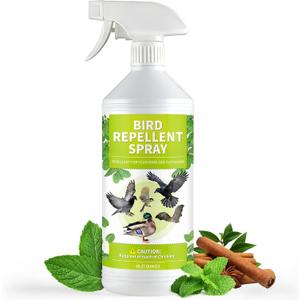 16 oz Bird Repellent Spray for Outdoor, Bat Repellent Spray, Woodpecker Deterrent, Pigeon Repellent for Fruit Tree Garden Farm Roof Railing Patio, Pack