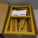 Fomcet 8FT x 8FT Backdrop Stand Heavy Duty with Base, Gold Portable Adjustable Pipe and Drape Backdrop Stand Kit, Square Metal Arch Party Frame for Wedding Birthday Parties Banquet Decorations