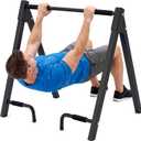 Zonon Free Standing Pull up Bar Foldable 36x32" Portable Station Home Gym | 300lbs Heavy Duty Steel Frame Capacity, Space Saving, Non Slip Handles for Upper Body Strength Training Workout Equipment