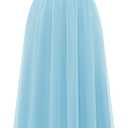 Wedtrend Women's Formal Dress, Halter Long Prom Dress Floral Lace Bridesmaid Dresses (L, Blue)