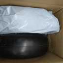 2 PCS 11x4.00-5 Flat Free Tires and Wheel, 11x4-5 Smooth Tire with Solid Polyurethane, 3.4"-4.8" Centered Hub, 3/4"& Extra 5/8" Bearings,11x4.00-5 Tire Zero Turn Mowers and Riding Lawn Mower, 350lbs