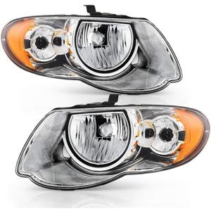 ACANII - For 2005-2007 Chrysler Town & Country w/ 119" Wheel Base OE Style Headlights Headlamps Pair Driver & Passenger